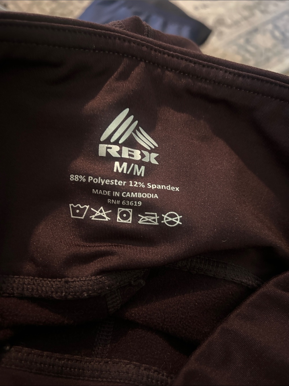 RBX Women’s High-Waist Athletic Leggings in Dark Plum - Picture 9 of 9
